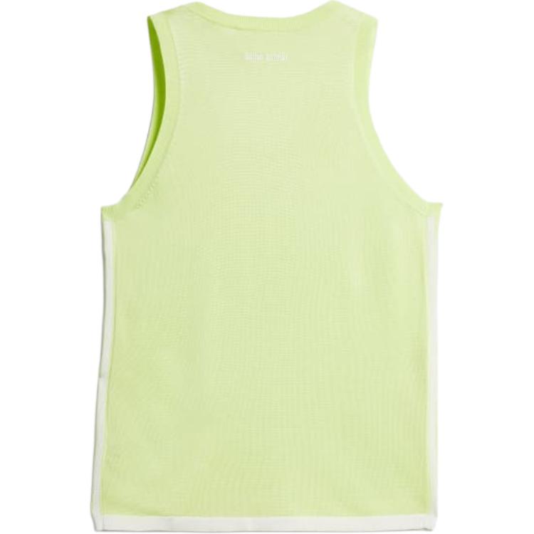 Adidas Originals X Wales Bonner Co-Branded SS24 Comfort Side Stripe Crew Neck Knit Vest Men Tops Green IZ1890