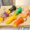 Creative Fun Toy Keychain - Spring Ding Pendant Prank, Multiple Colors