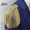 Fringe Shoulder Brooch 1/2Pcs Rhinestone Tassel Epaulet Men Women Uniforms