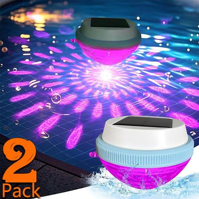 Éclairage de Piscine Subaquatique, Lumière Solaire RGB à Changement de Couleur, Lampe Subaquatique Flottante LED Étanche IPX6 pour Décoration de Bassin