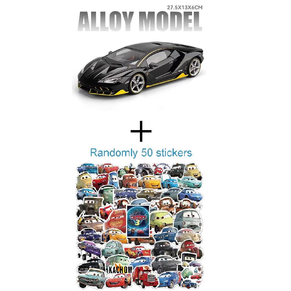 1:18 Scale Lambor LP770 Car Model Toy Metal Die-cast Shock Absorption Vehicles Sound Light Supercar Models Gifts for Children