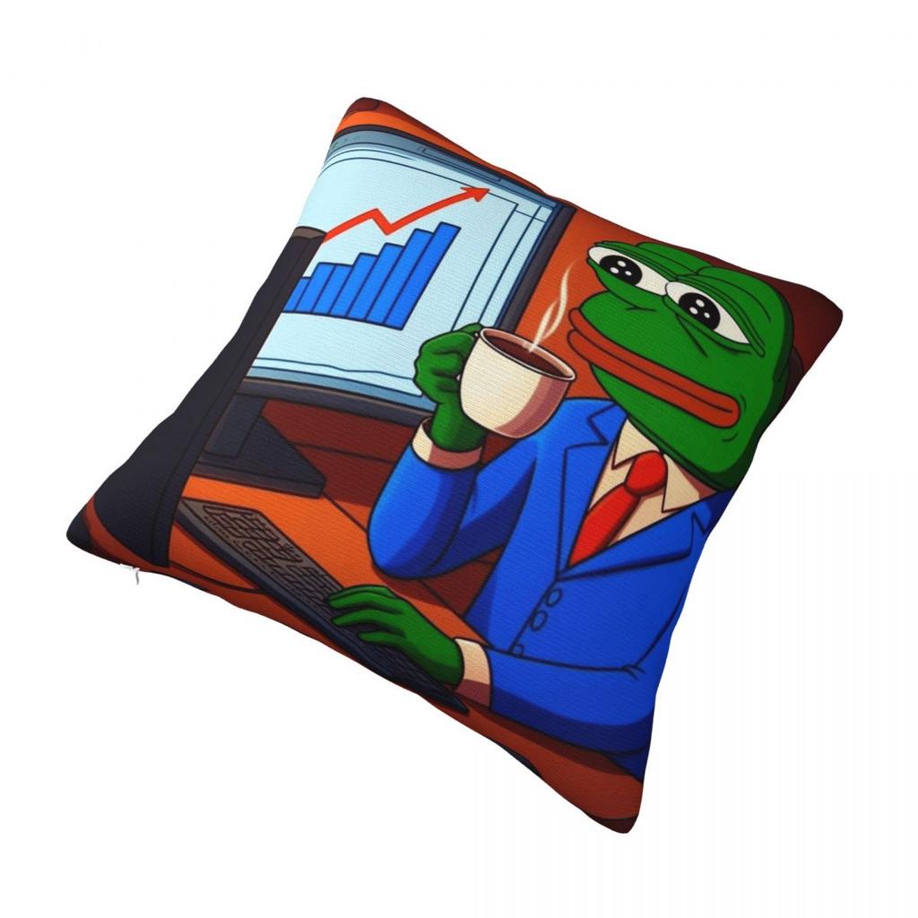 Fancy Pepes Frog Pillow Cover Polyester Pillow Case Cushion Cover Kawaii Design Pillowcases For Living Room Chair