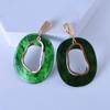 Trendy Geometric Hoop Earrings: Bold, Long, and Versatile Acrylic Design