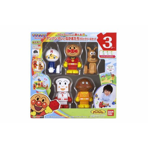 BlockLabo Block Lab Anpanman Sada panenek Anpanman a přátelé, se kterými si můžete hrát s bloky
