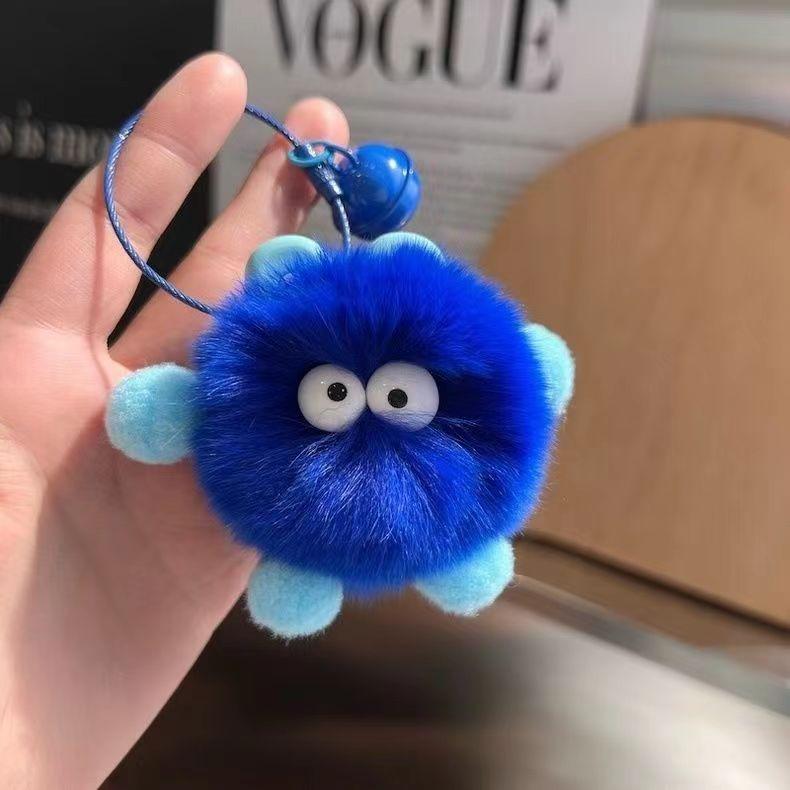 INS Style Cute Rabbit Fur Elf Plush Keychain Pendant