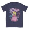 Super Marios Peach Little Princess Flowers and Hearts T Shirts for Unisex 100 Cotton TShirts Tees Short Sleeve Clothing Big Size