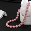 Handmade Pink Acrylic Beaded Necklace Fashion Choker Necklace Neck Chain Simple Clavicle Chain Statement Jewelry