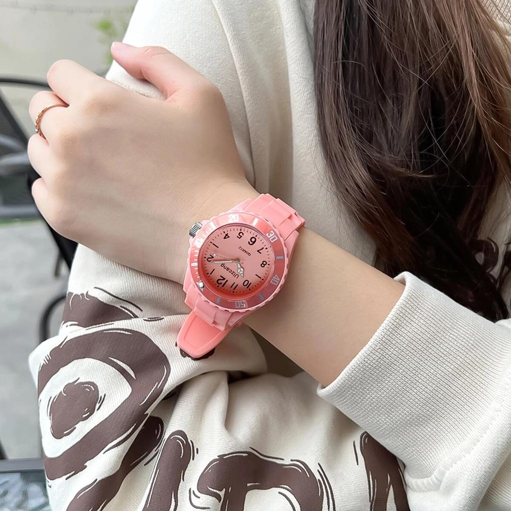 Kinder Prüfungs Uhr Mädchen Jungen Grundschule Wasserdicht Imitation Drop Macaron Little Fresh Sport Gelee Bonbon Farbe