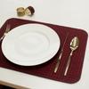 Tapete de mesa dupla face em couro de crocodilo sintético WN+NV