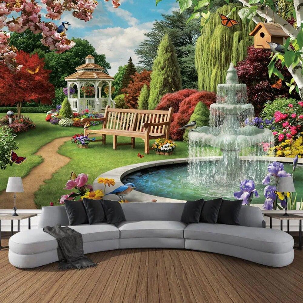 Dream Forest Cabin Oil Painting Wall Art Large Tapestry Mural Decoration Curtain Bedroom Living Room Home Decoration