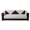One Piece Sofa Cover Fabric Straight Row Anti Slip Fixed Sofa Cushion Cover Soft and Simple Solid Color Suitable for All Seasons