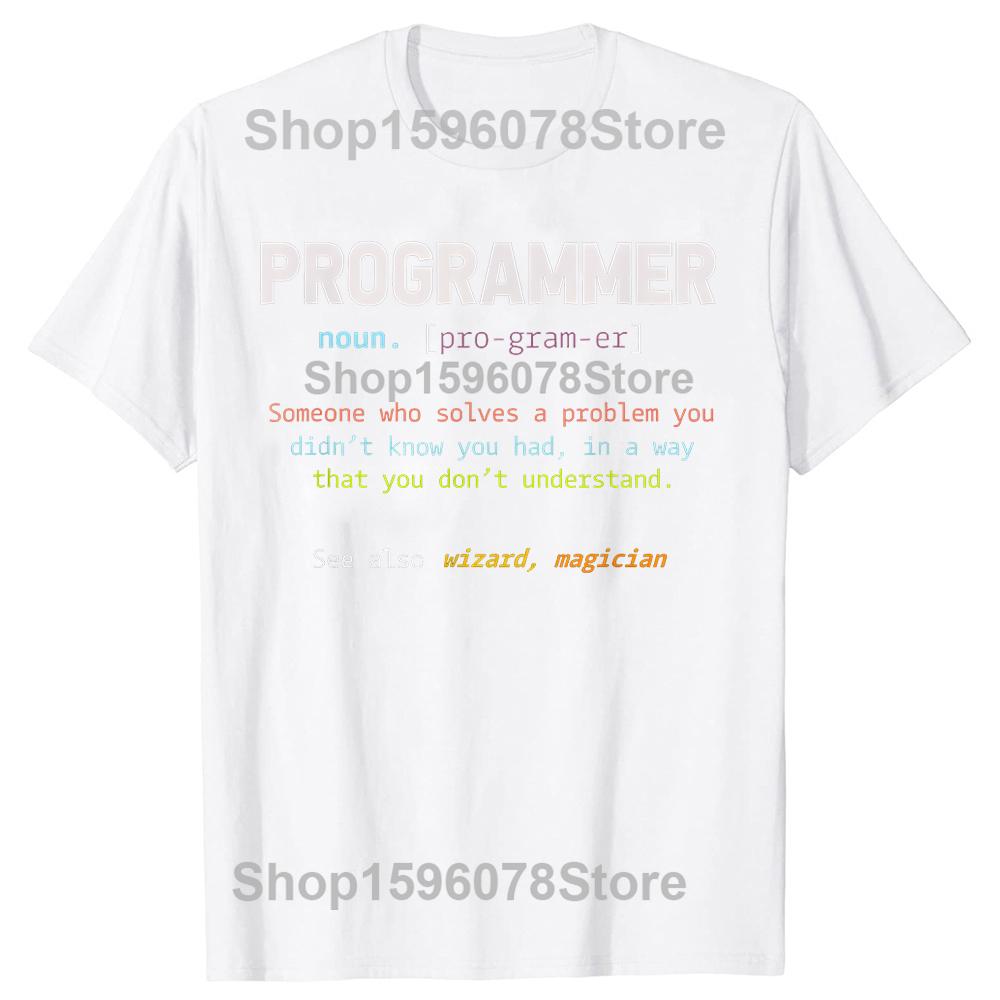Computer Geek Nerd Gift Funny Programmer TShirt Men Clothing Fashion T Shirts Cotton Short Sleeve Oversized Loose Tshirt Tops