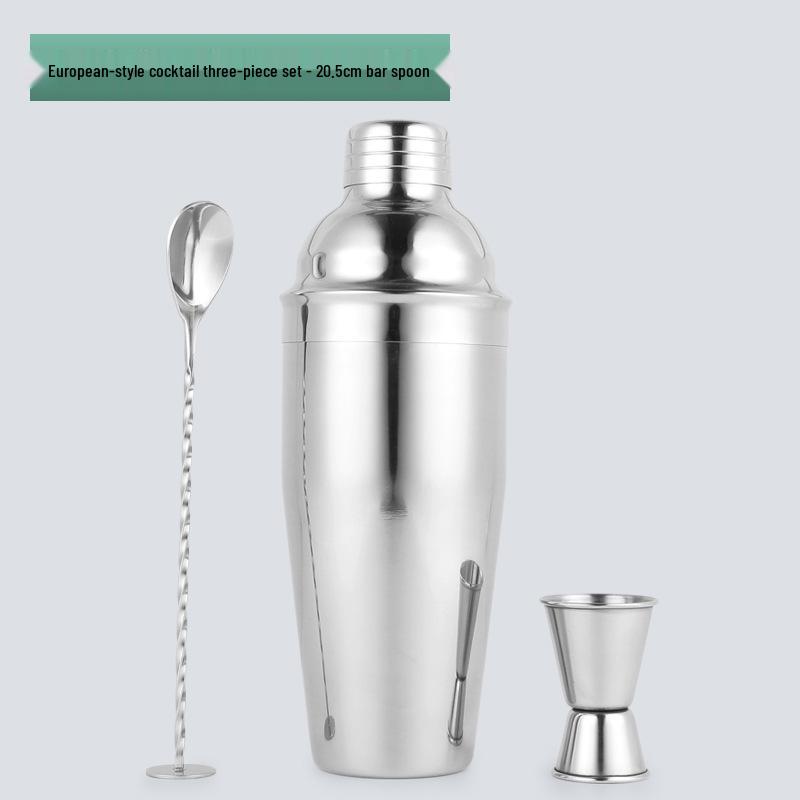Stainless Steel Bartender Set: Boston Shaker & Cocktail Tools 201 Stainless Steel