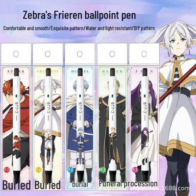 Frieren: Beyond Journey's End Limited Edition Zebra Gel-Stift JJ6 - Sanfter Klick Student Prüfungsstift.