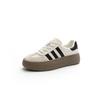 Pure leather color matching women's autumn new thick-soled soft-soled casual versatile fashion foot-showing small board shoes
