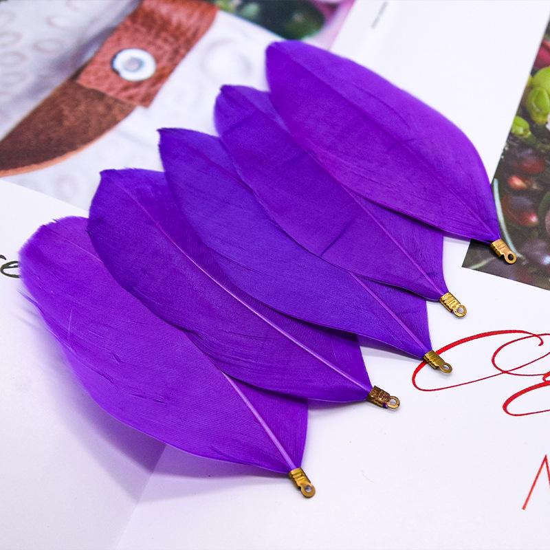 50Pcsdiy Jewelry Accessories Feather Big Floating Metal Clip Feather Swan Hair Jewelry Clothing Accessories Materials