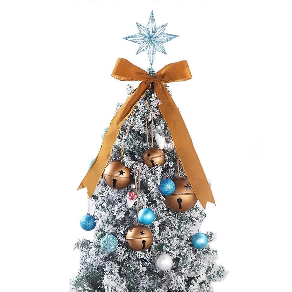 Iron Metal Bells Hanging Decoration Christmas Bells Ornament for Door Mantel Porch Window Christmas Tree Decorations Gold