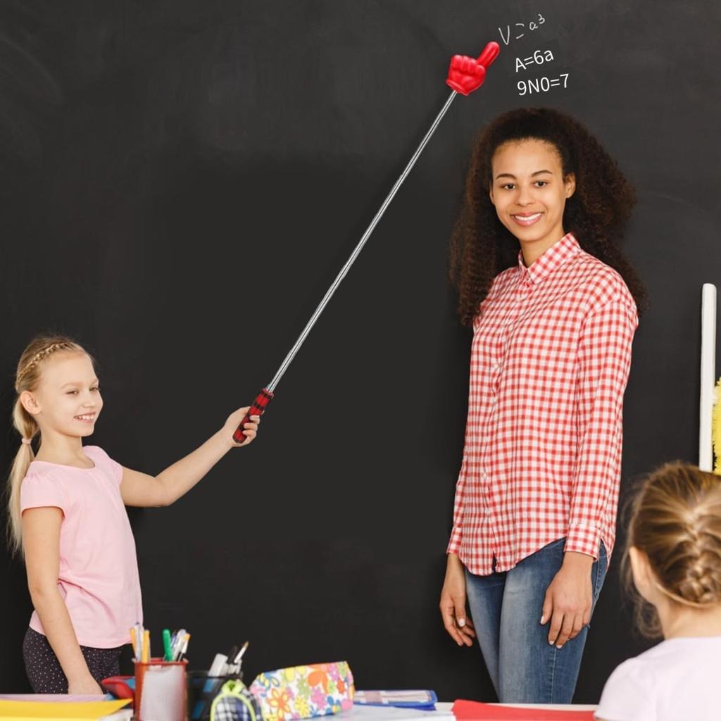 Lurrose Pointing Stick, Extendable, with Soft Handle, Easy to Grip, Suitable for Presentations, Classes, Training Sessions, and Meetings, Lightweight,