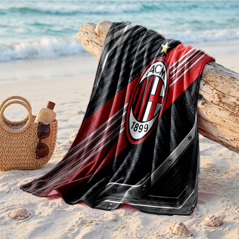 AC Milan Print Microfiber Beach Towel Quick Dry Absorbent Large Towel For Beach Swimming Travel