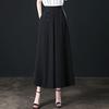 Pantaloni casual a 9 punti con vita alta e plissettatura a gamba larga da donna