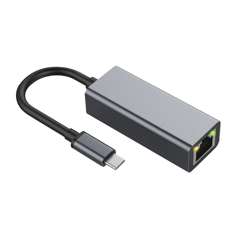 Dual Interface USB-C 3.0 to RJ45 Gigabit Ethernet Adapter for Laptops