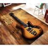 Guitar Print Music Theme Rug Modern Instrument Pattern Large Area Carpet Custom Iconic Design for Living Room Home Decoration