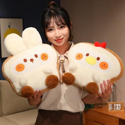 Sandwich Plush Pillow Cute Simulation Food Toast Soft Doll Cartoon Dog Rabbit Duck Cushion Home Decoration Kid Toy Birthday Gift