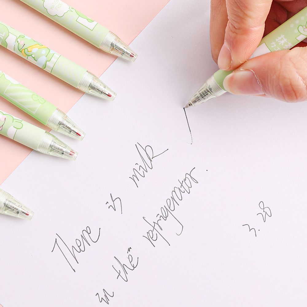 School Supplies Funny Press Office Gift Frog Manual Gel Pens Sign Pen Black Ink Pens Neutral Pen