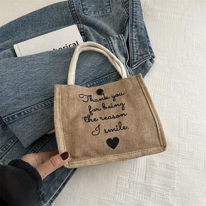 2024 New Canvas Small Bag Women's Tote Bag Street Fashion Commuter Casual Handbag