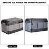 Trunk Organizer 45L Collapsible Car Trunk Storage Box 60kg/132.28Ib Load Organizer High Cover Two Compartments for Home Auto