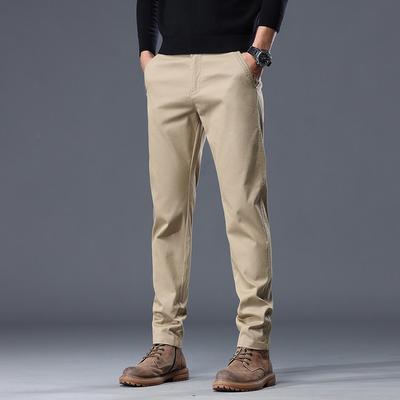 Calças Casuais Masculinas Primavera Novo Estilo Business Reto Stretch Slim Fit Versáteis Calças para Homem