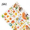 Cute Squirrel Hedgehog Deer Decals 9PCS Autumn Forest Animal Window Clings, Thanksgiving Maple Leaf Pumpkin Stickers, Reusable Static Clings