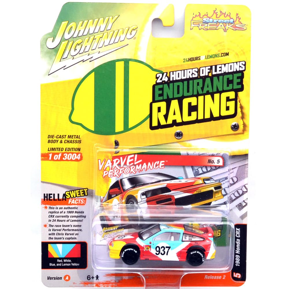 JOHNNY LIGHTNING 164 Scale “1989 Honda CRX (Red)”
