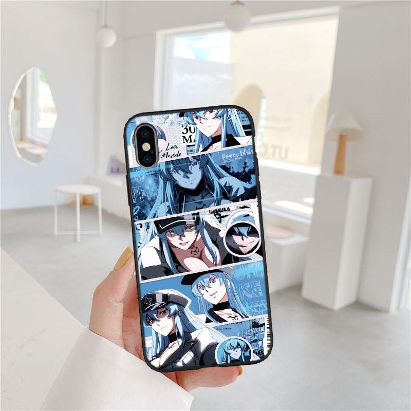 CJ10 Anime Esdeath Soft Shell Phone Case for Redmi Note 10 11 12 Pro Max 10S 10C 10T 11A 11S 12S 12C