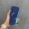 Plating for  Lanyard Case for Samsung Galaxy S2 S26 Ultra S24 FE S23 S22 Plus S21 Wrist Strap Camera Protector TPU Cover