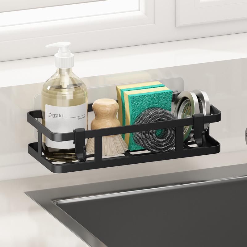 No-Drill Sponge & Brush Holder Rack for Kitchen Sink