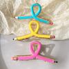 1pc High-end Pencil Shape Hair Claw Clips Women's Nonslip Simulation Hair Clip Back of The Head Shark Clip Large Hair Volume