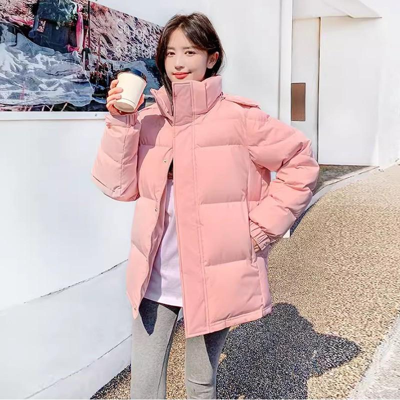 Womens White Duck Down Puffer Jacket Short Loose Hooded Winter Warm Coat Daily Casual Wear