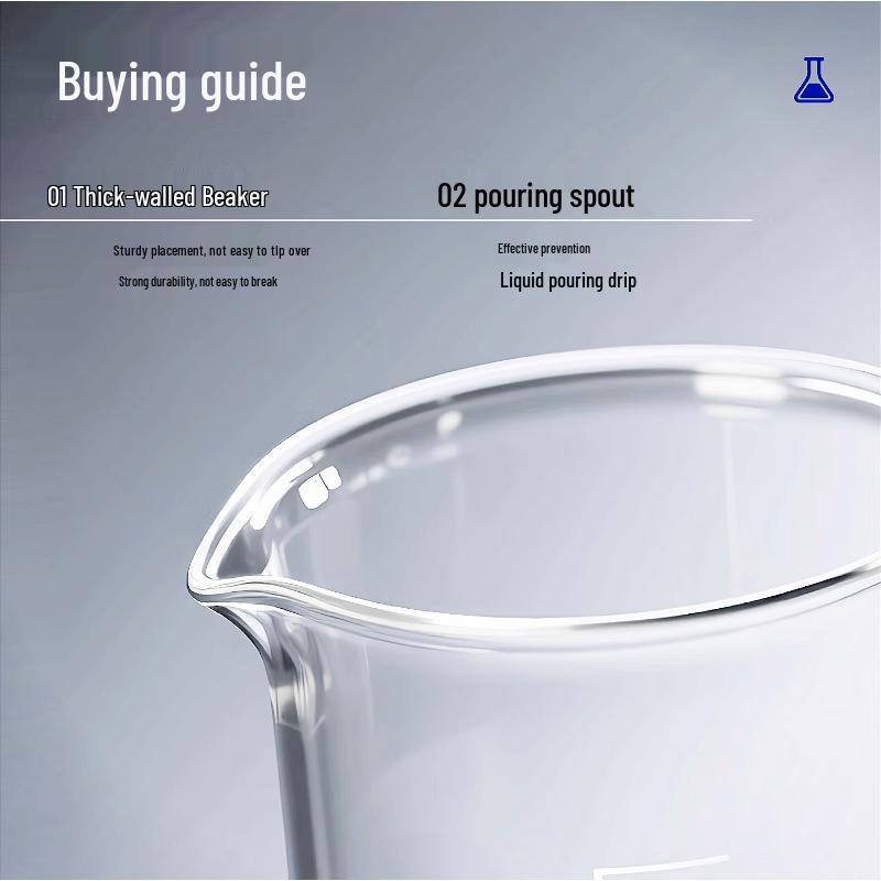 Huake Borosilicate Glass Low Form Beakers with Graduations