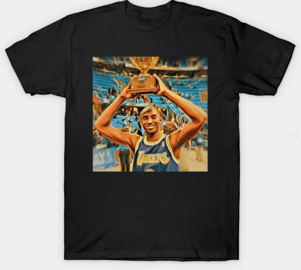 Кобе Брайант Лейкерс MVP Короткий рукав Мужской Унисекс S-3XL Черный Фан-арт Унисекс Футболка XXL