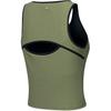 SAUCONY Slim Fit Round Neck Fashion Versatile Sleeveless Sports Tank Top Women Tops Moss-Green SA1259TK51L-GE189