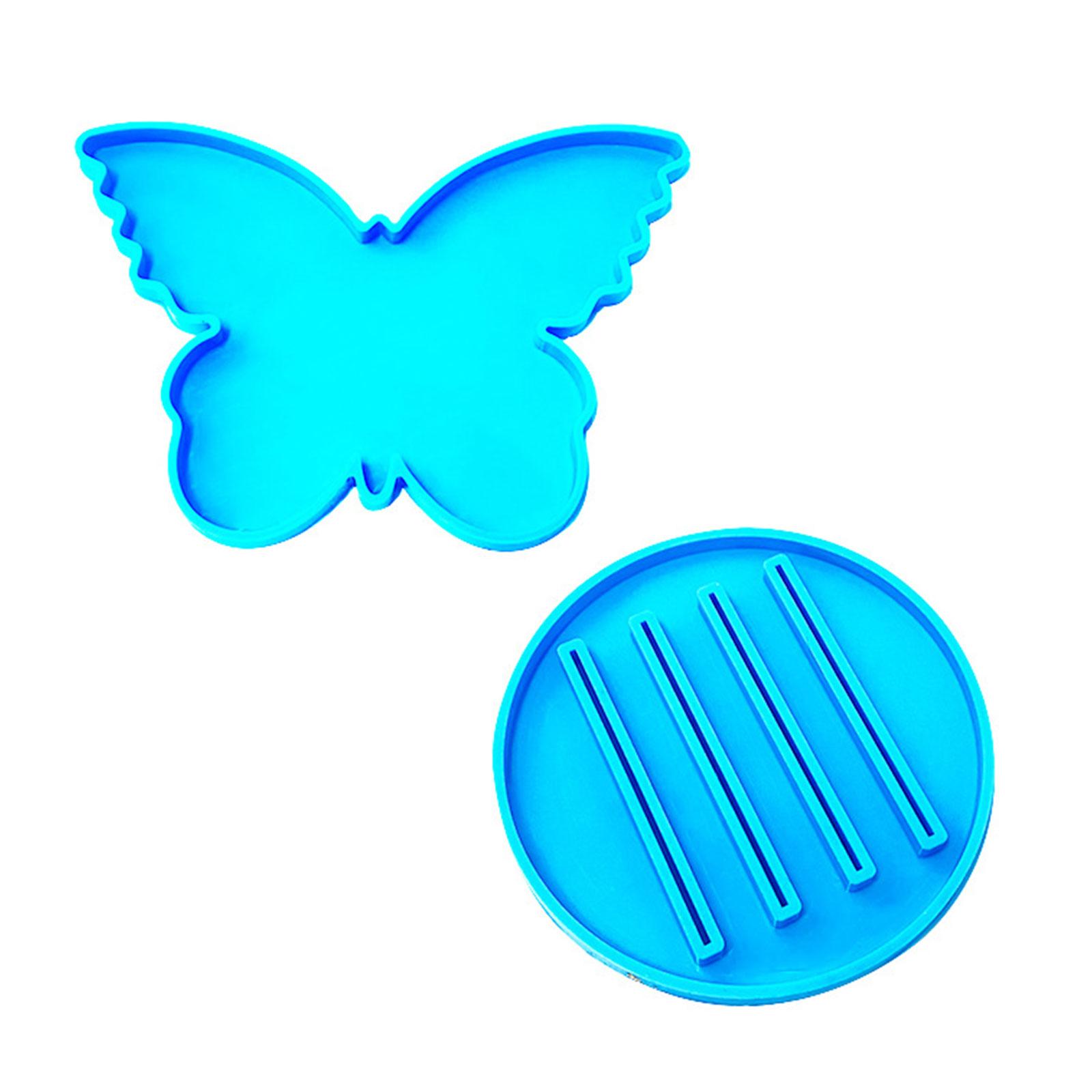 

для Butterfly Coaster силиконовый держатель кронштейн формы для DIY эпоксидная смола орнамент украшения синий прозрачный белый Optio B синий