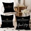 Marke M-Moet C-Chandon Luxus Kissenbezug Cartoon Geschenk Kissenbezug Schlafzimmer Zuhause Sofa Stuhl Sitz Dekor Kissenbezug