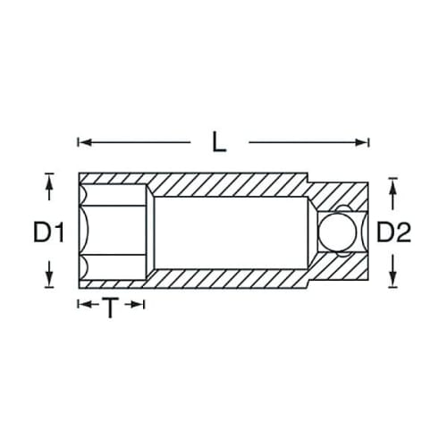 SIGNET 1/4 Drive 1/4" Deep Socket 11203