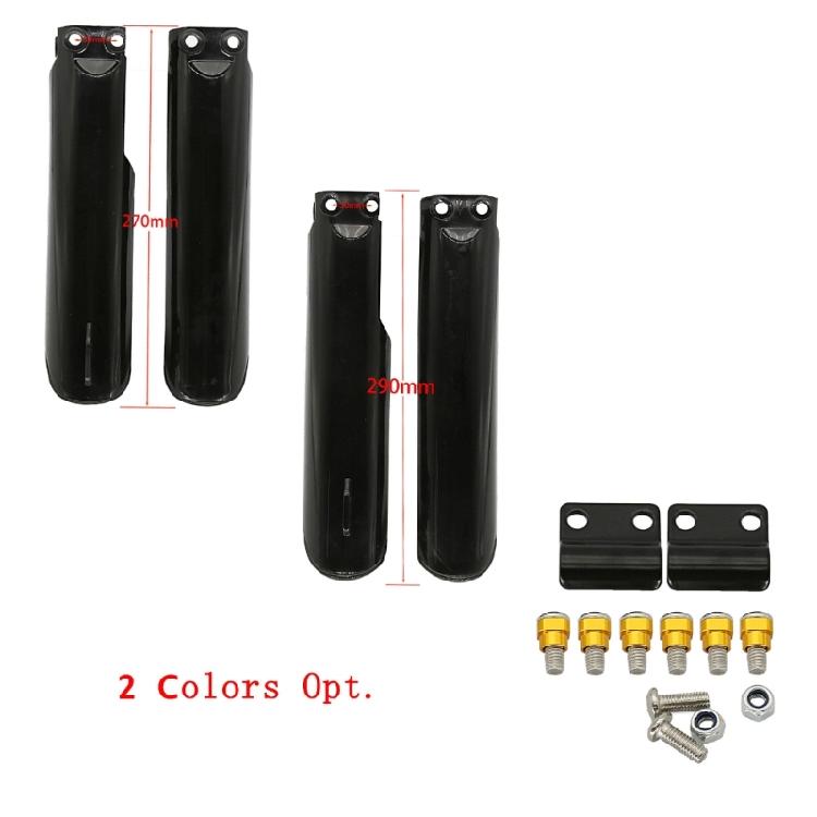 Motorcycle Fork Protectors Guards Pair In Plastic Material Offers Reliable Cover Against Debris On All Terrains for 125