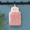Super Absorbent Microfiber Hand Towel With Hook Loop Soft Cute Cartoon Design Kitchen Bathroom