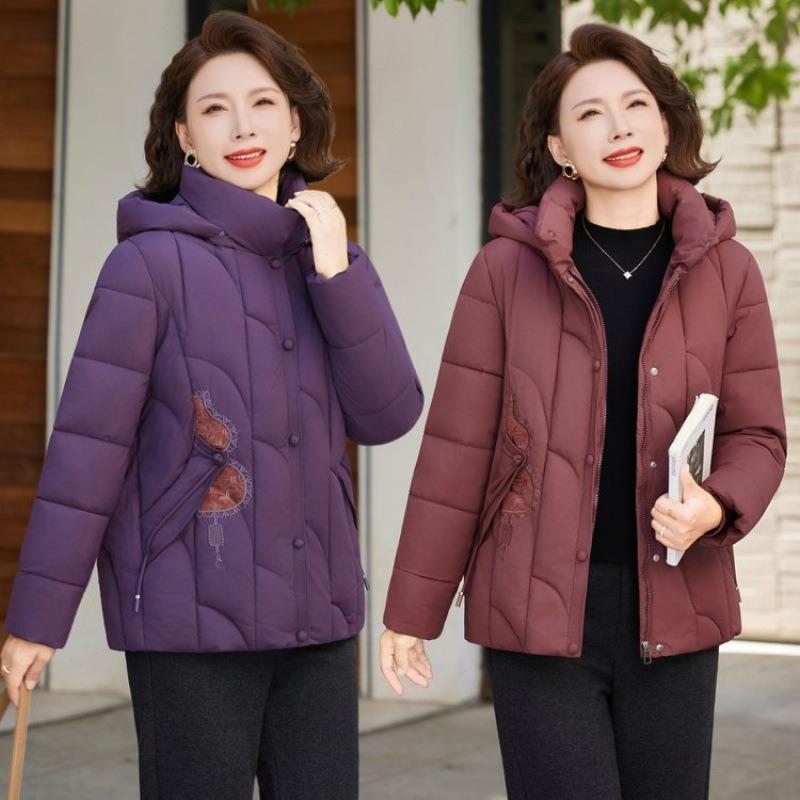 Pack the New Winter Down Cotton-padded Clothes To Keep Warm, Medium Hooded Thickened Cotton-padded Jackets, Cotton-padded Jackets, and Winter Jackets.