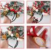 Cute Christmas Headband Flocked Antler Xmas Hairband Creative Deer Ear Headband  Woman