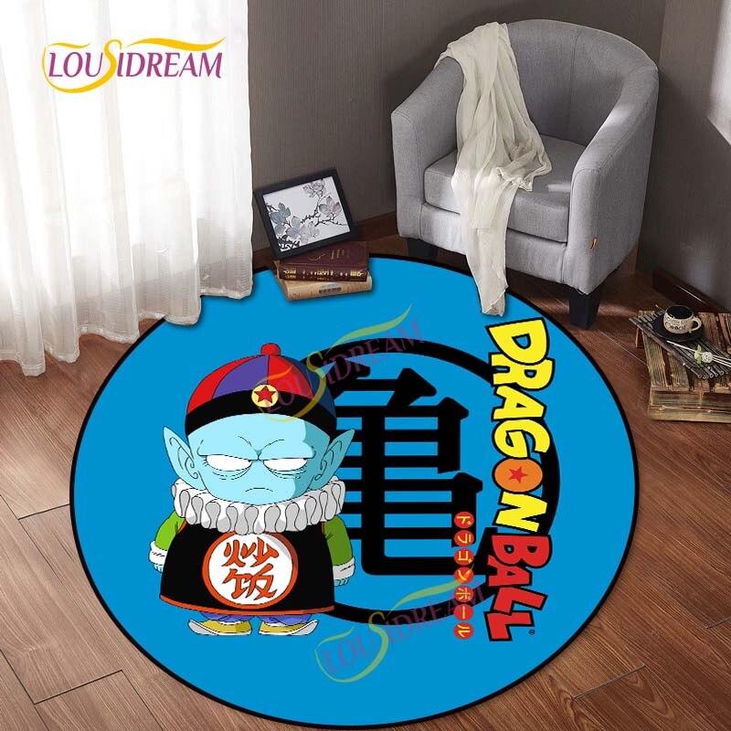 Kulatý kreslený japonský prvek domácí umění měkký protiskluzový koberec počítačová židle dětská herní podložka podlahová rohož dekorativní koberec