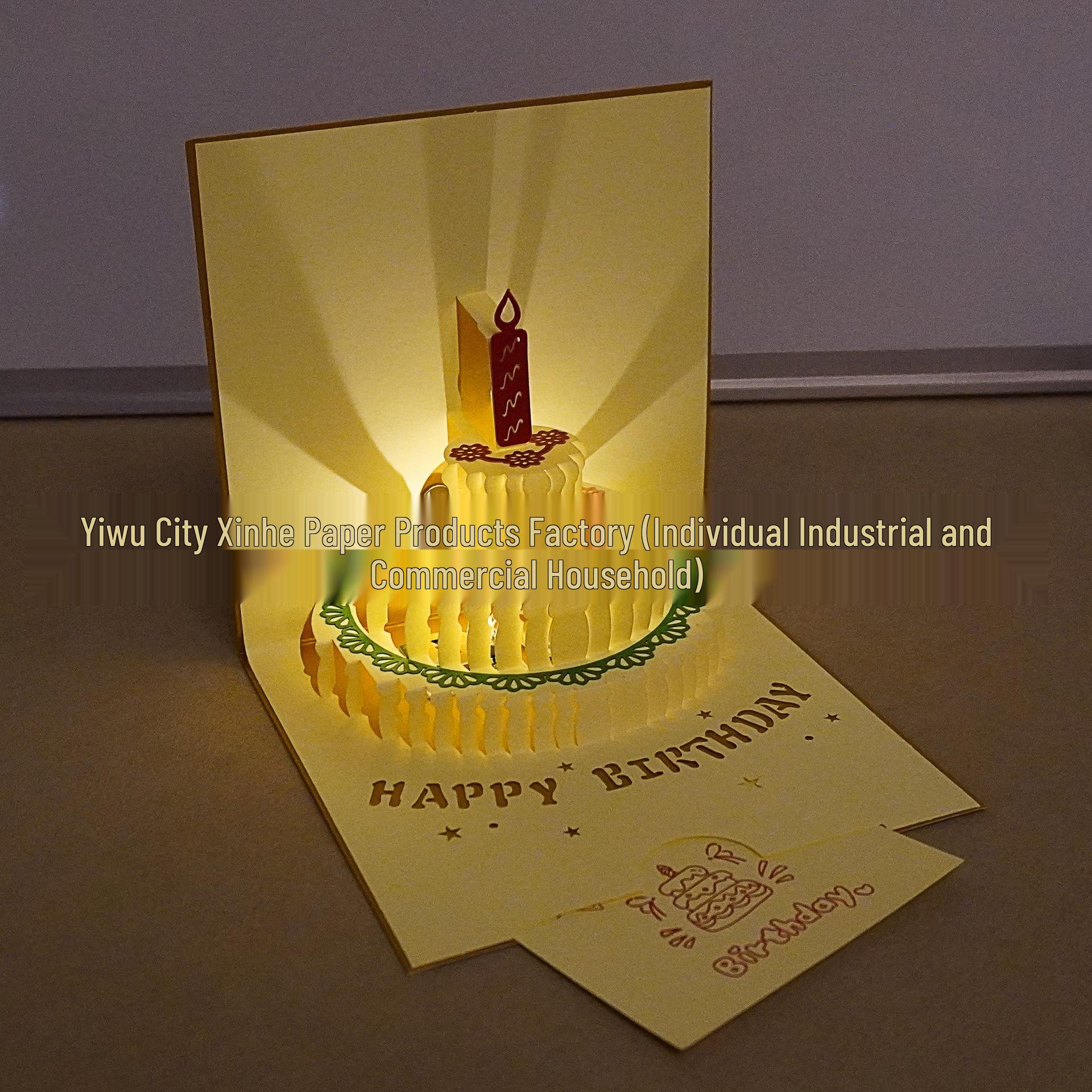 

3D Musical Greeting Card: High-End Birthday/Thank You Invitation with Handwritten Blessing.